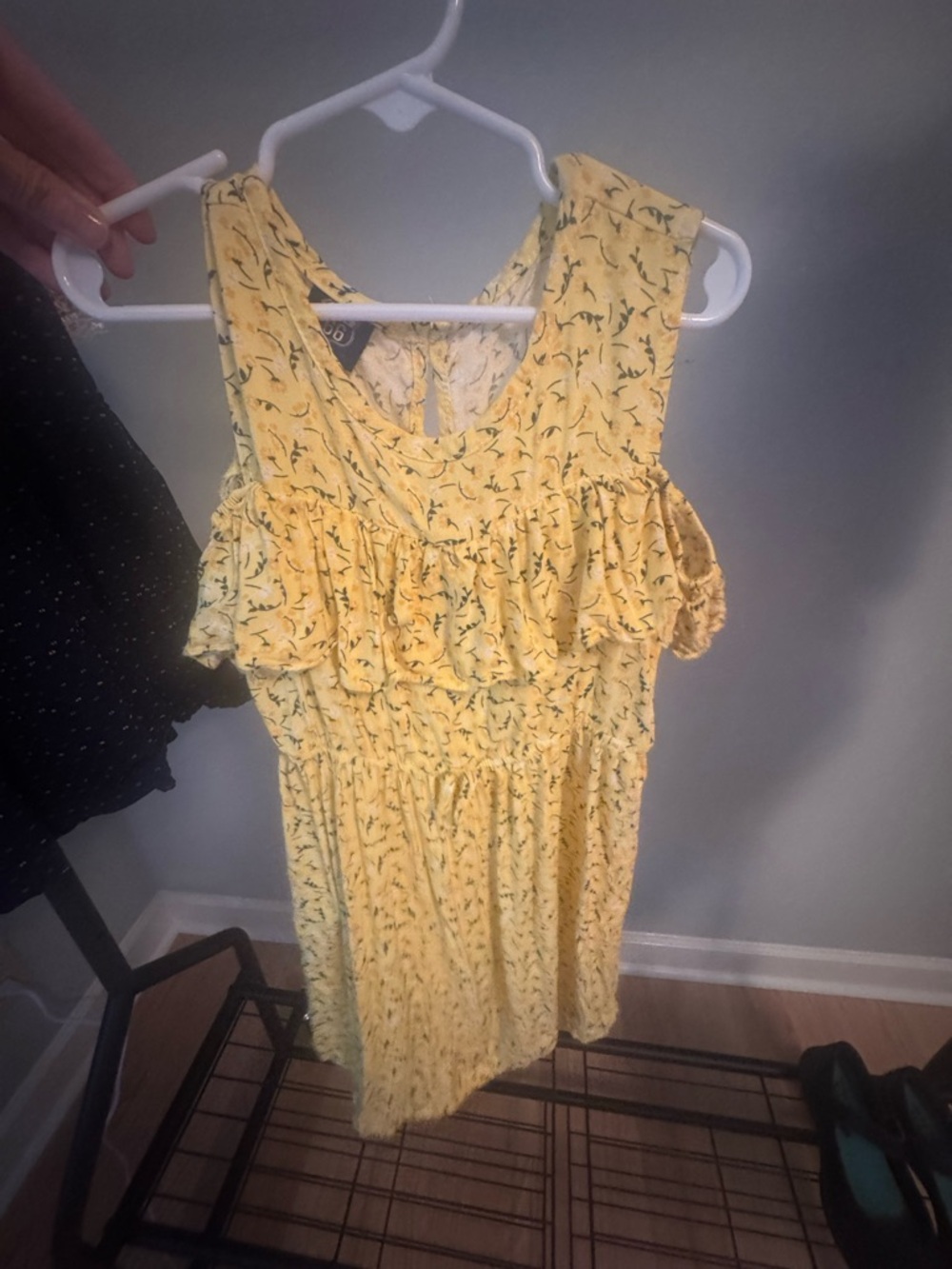 Route 66 Yellow Floral Ruffle Sundress